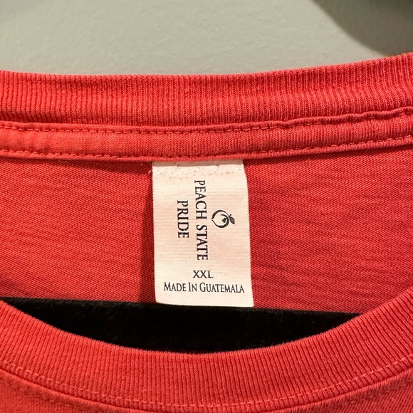 Peach State Pride Short Sleeve Pocket Logo Tee Size XXL Red - Picture 4 of 5